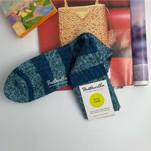 NWT M PANTHERELLA BLUE ROCKLEY BLOCK STRIPE SOCKS